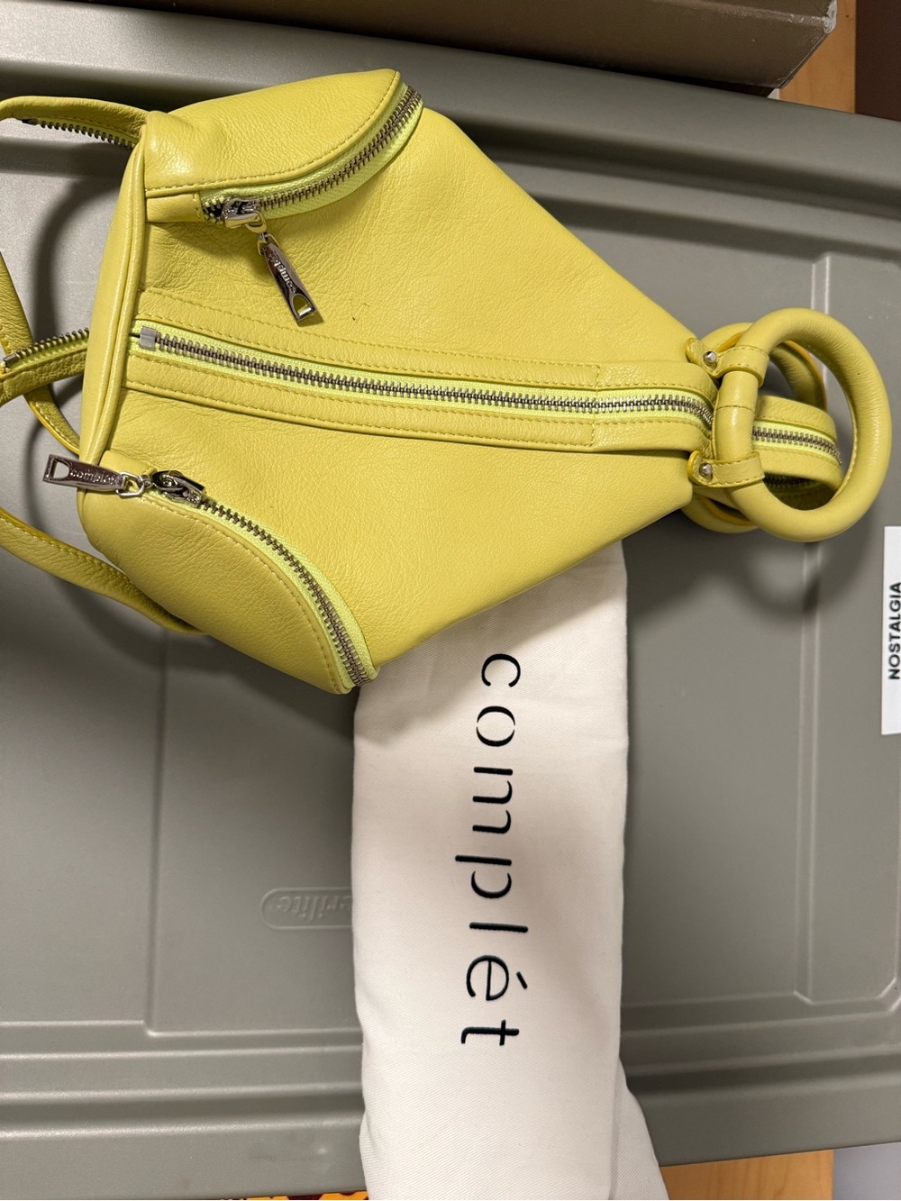Complet Yellow Leather Sling Bag